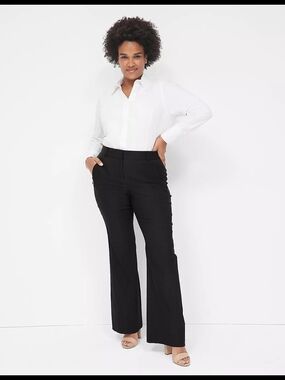 Lane Bryant Black Wide-Leg Trousers